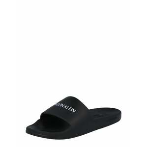Calvin Klein Swimwear Otevřená obuv 'ONE MOLD SLIDE'  černá / bílá