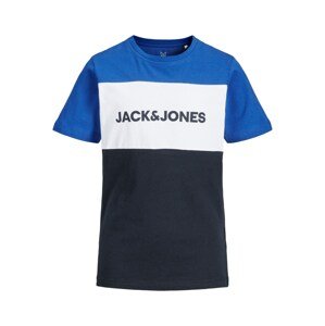 Jack & Jones Junior Tričko  noční modrá / královská modrá / bílá