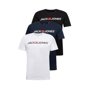 JACK & JONES Tričko námořnická modř / červená / černá / bílá