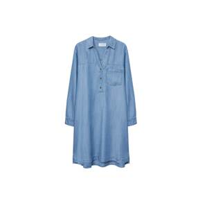 MANGO Košilové šaty 'Fineta'  modrá džínovina