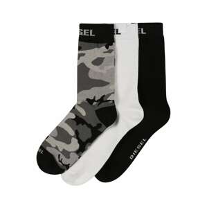 DIESEL Ponožky  černá / bílá / šedá