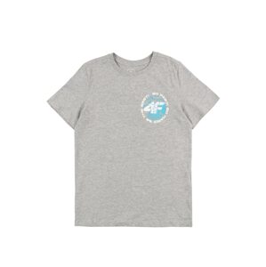4F Funkční tričko  šedý melír / bílá / modrá