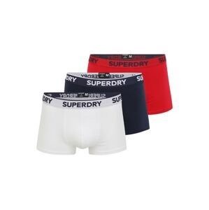Superdry Boxerky  bílá / tmavě modrá / červená