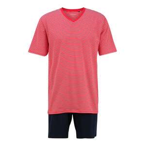 SCHIESSER Pyžamo krátké  červená / bílá / tmavě modrá