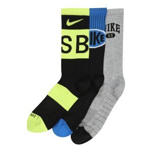 Nike SB Ponožky  černá / modrá / žlutá / šedá / bílá