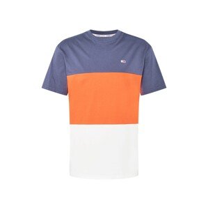Tommy Jeans Tričko  modrá / oranžová / bílá