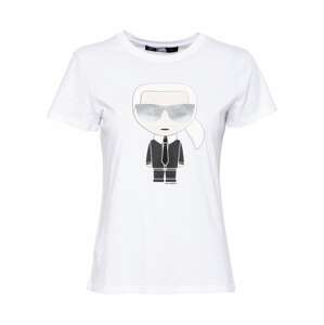 Karl Lagerfeld Tričko  bílá / černá