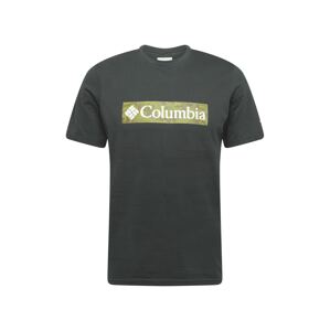 COLUMBIA Tričko  černá / bílá / olivová / khaki