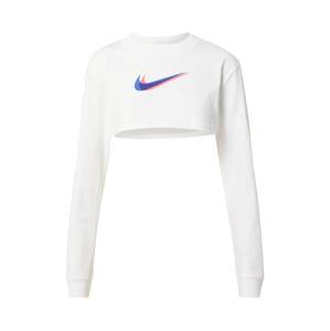Nike Sportswear Mikina  bílá / modrá / růžová
