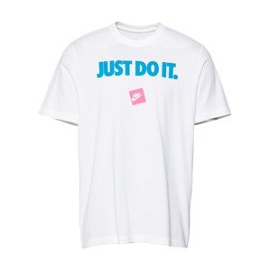 Nike Sportswear Tričko  bílá / pink / aqua modrá
