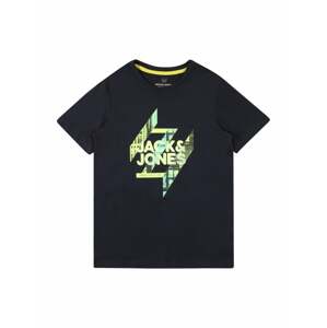 Jack & Jones Junior Tričko 'Spring'  námořnická modř / světle žlutá / mátová