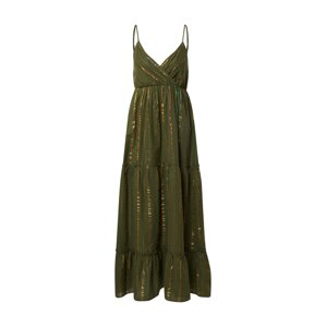 VERO MODA Letní šaty 'SAVANNAH'  zelená / zlatá