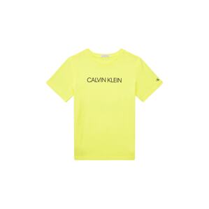 Calvin Klein Jeans Tričko  světle žlutá / černá
