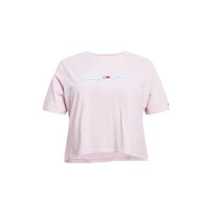 Tommy Jeans Curve Tričko  pastelově růžová / modrá / červená