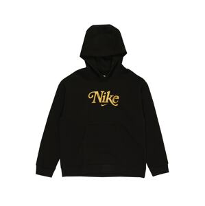 Nike Sportswear Mikina 'Club' zlatě žlutá / černá