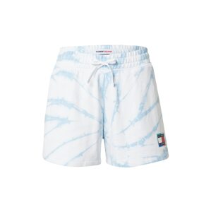 Tommy Jeans Kalhoty  bílá / světlemodrá / námořnická modř / červená