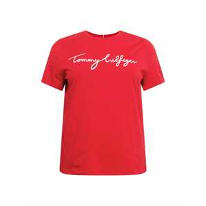 Tommy Hilfiger Curve Tričko  červená / bílá