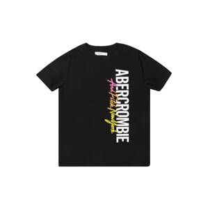 Abercrombie & Fitch Tričko 'MAY'  černá / bílá / pink / oranžová / žlutá