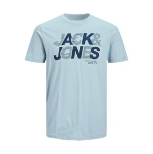 JACK & JONES Tričko 'Wire'  kouřově modrá / noční modrá
