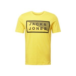 JACK & JONES Tričko 'SHAWN'  žlutá / černá
