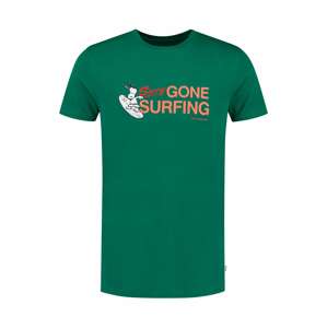 Shiwi Tričko 'Snoopy Gone Surfing' námořnická modř / zelená / broskvová / oranžově červená / bílá