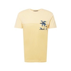 JACK & JONES Tričko 'HAZY'  modrá / žlutá / světle žlutá