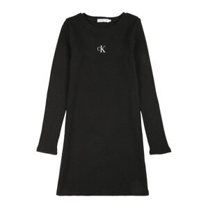 Calvin Klein Jeans Šaty  černý melír / bílá