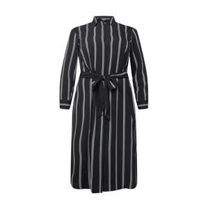 Lauren Ralph Lauren Plus Košilové šaty 'RYNETTA' černá / bílá