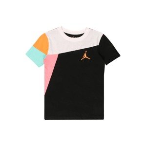 Jordan Tričko  černá / oranžová / pink / bílá / aqua modrá