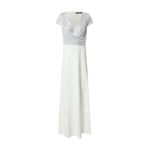 Lauren Ralph Lauren Společenské šaty 'KRYSTAL'  bílá / stříbrně šedá