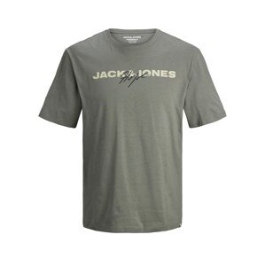 Jack & Jones Junior Tričko  krémová / černá / tmavě šedá