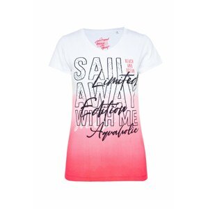Soccx T-Shirt  pink / bílá / korálová