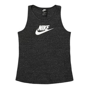Nike Sportswear Tričko  bílá / černý melír