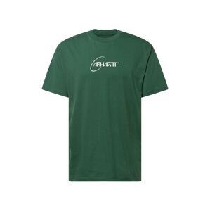 Carhartt WIP Tričko 'Orbit'  tmavě zelená / bílá