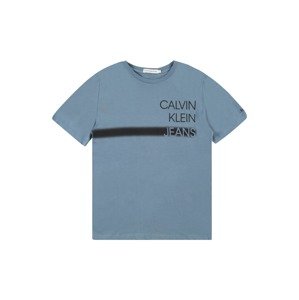 Calvin Klein Jeans Tričko  kouřově modrá / černá