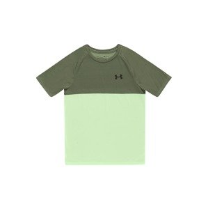 UNDER ARMOUR Funkční tričko  olivová / kiwi / černá