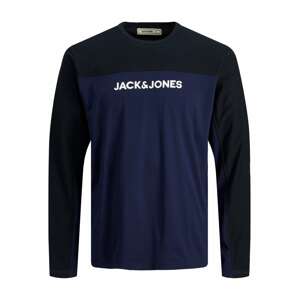 JACK & JONES Tričko 'Smith'  námořnická modř / modrá / bílá