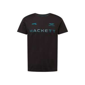 Hackett London Tričko  černá / světlemodrá