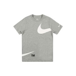 Nike Sportswear Tričko  šedý melír / bílá / černá