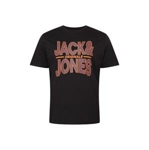 Jack & Jones Plus Tričko  bobule / oranžová / černá