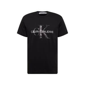 Calvin Klein Jeans Tričko  černá / šedobéžová / bílá