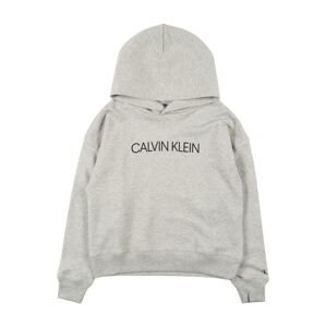 Calvin Klein Jeans Mikina 'Institutional'  černá / šedý melír / bílá
