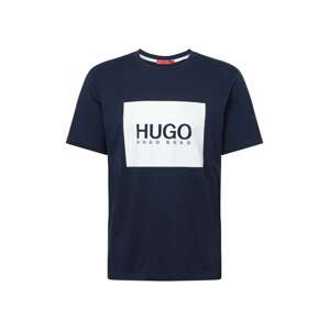 HUGO Tričko 'Dolive'  bílá / ultramarínová modř