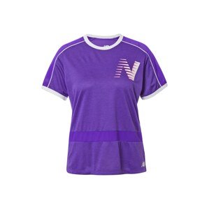 new balance Funkční tričko  tmavě fialová / bílá