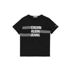 Calvin Klein Jeans Tričko 'Dimention'  černá / bílá