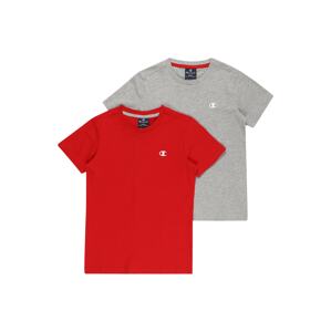 Champion Authentic Athletic Apparel Tričko  šedý melír / ohnivá červená / bílá