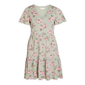 VILA Letní šaty 'Natalie'  zelená / pastelově zelená / pink / růžová / bílá