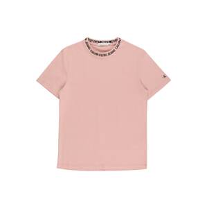 Calvin Klein Jeans Tričko 'Intarsia'  růžová / černá
