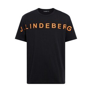 J.Lindeberg Tričko 'Jamie'  černá / tmavě oranžová