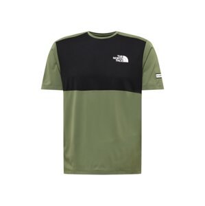 THE NORTH FACE Funkční tričko  tmavě zelená / černá / bílá